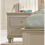 Celandine Upholstered Night Stand - Silver